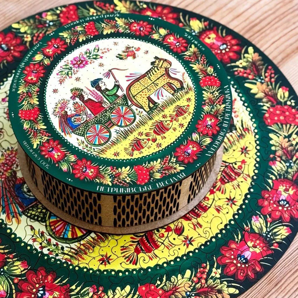Пазл деревянный "Петриковская свадьба", UkrainianPuzzles - № 5 Пазл деревянный "Петриковская свадьба", UkrainianPuzzles - № 5