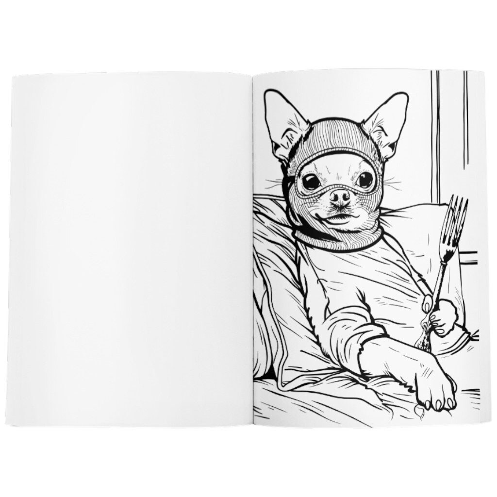 Розмальовка "Веселі будні собачок" - № 2 Розмальовка "Веселі будні собачок" - № 2