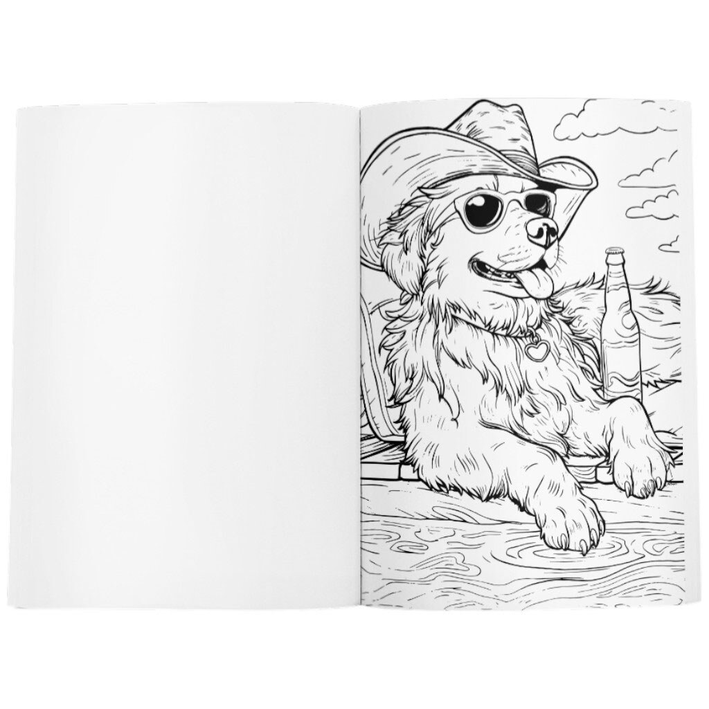 Розмальовка "Веселі будні собачок" - № 5 Розмальовка "Веселі будні собачок" - № 5