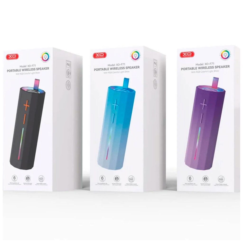 Портативная колонка XO F71 RGB, Фиолетовый - № 2 Портативная колонка XO F71 RGB, Фиолетовый - № 2