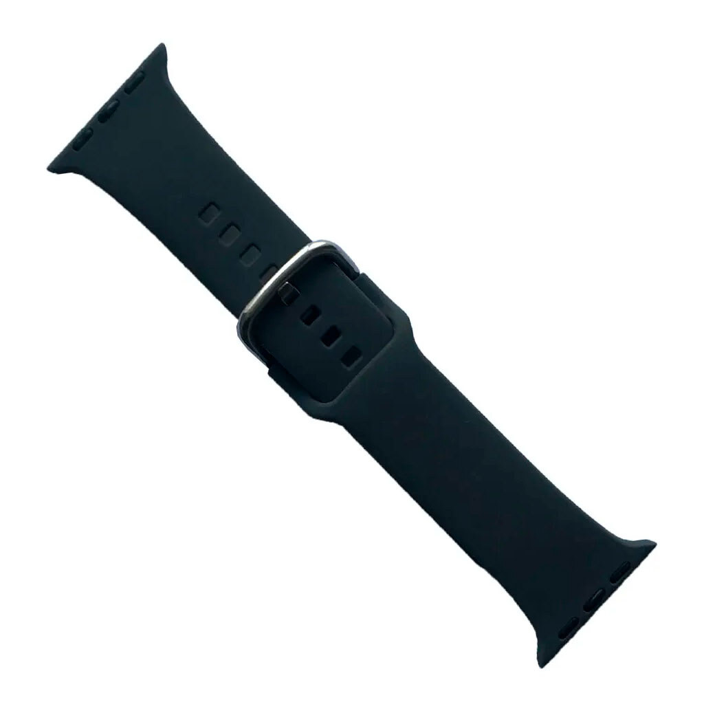 Ремешок Apple Watch 38 / Watch 40, Silicone Metal Clasp, Серый - № 1 Ремешок Apple Watch 38 / Watch 40, Silicone Metal Clasp, Серый - № 1