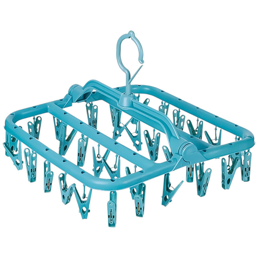 Вешалка для сушки белья квадратная с прищепками - № 1 Вешалка для сушки белья квадратная с прищепками - № 1