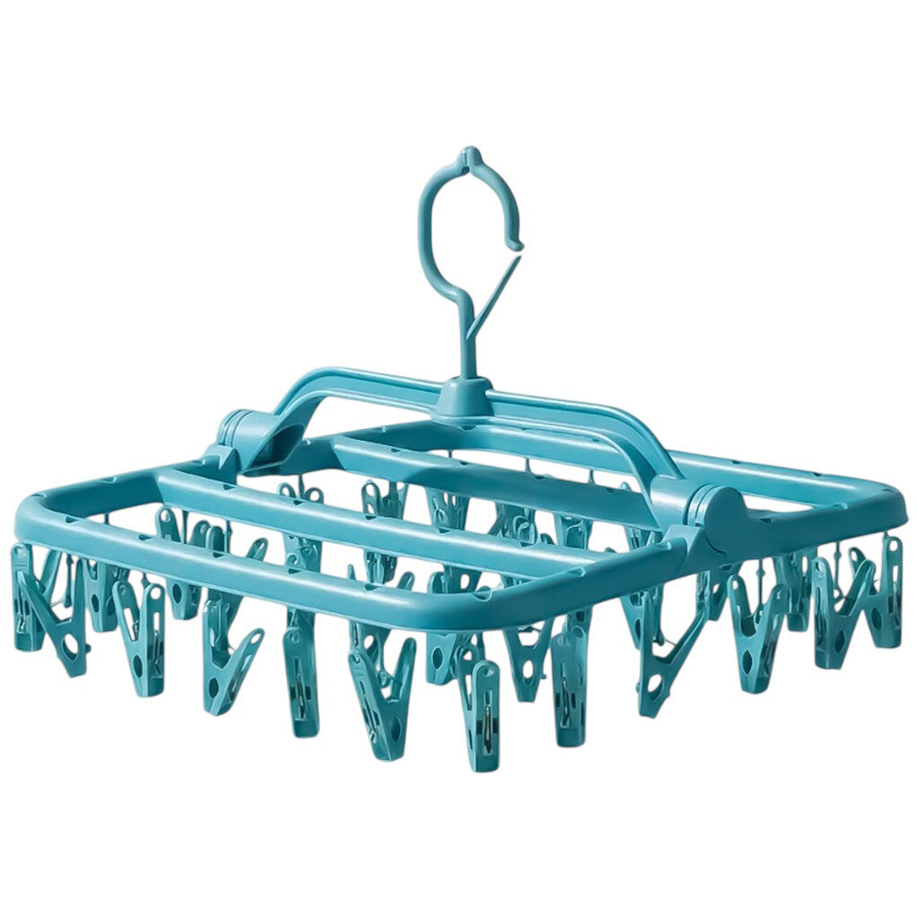 Вешалка для сушки белья квадратная с прищепками - № 2 Вешалка для сушки белья квадратная с прищепками - № 2