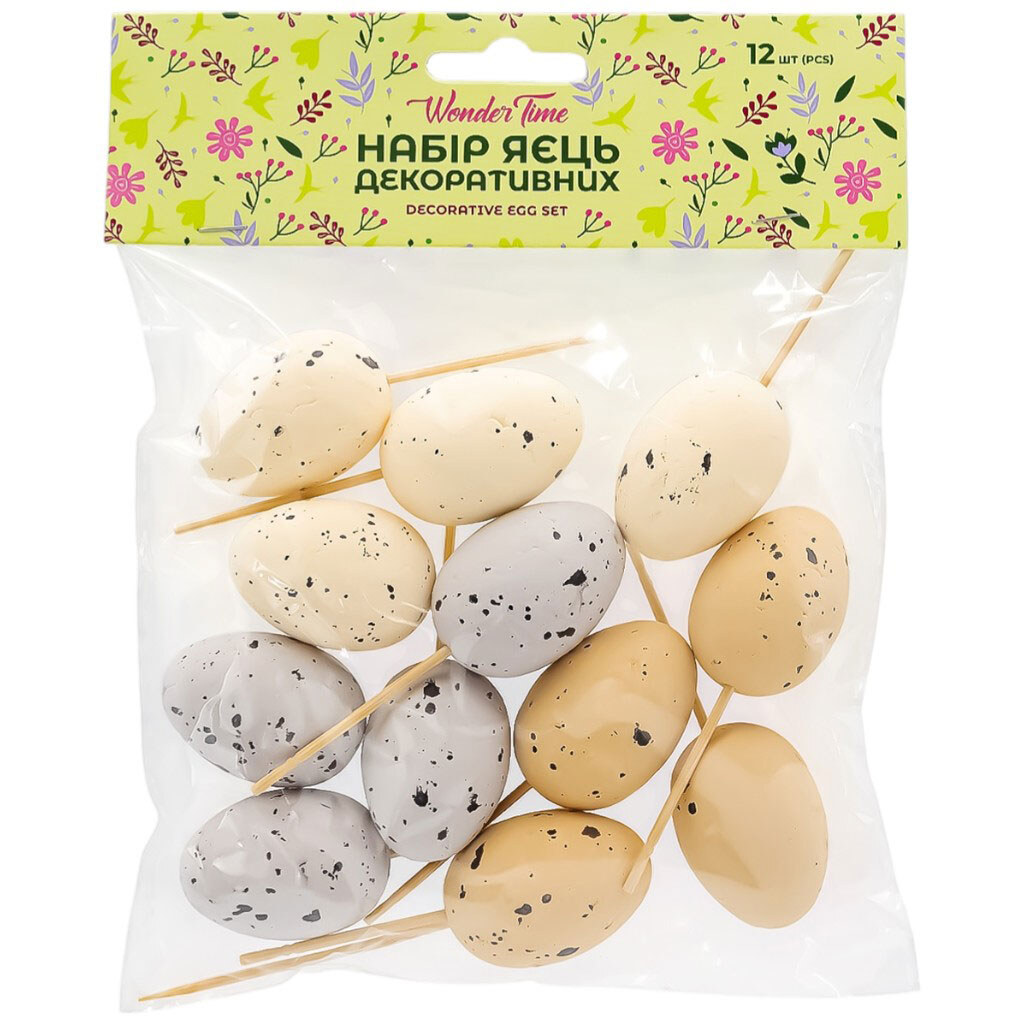 Набор декоративных яиц на палочке WonderTime - № 1 Набор декоративных яиц на палочке WonderTime - № 1