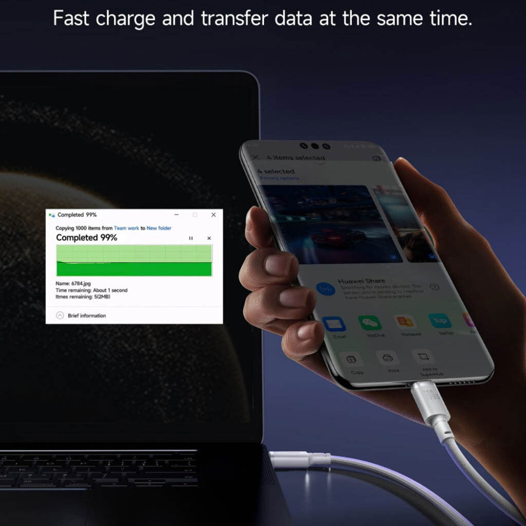 USB кабель Baseus E0426W01/E0426W03, Type-C, 1.0 м., Черный - № 5 USB кабель Baseus E0426W01/E0426W03, Type-C, 1.0 м., Черный - № 5