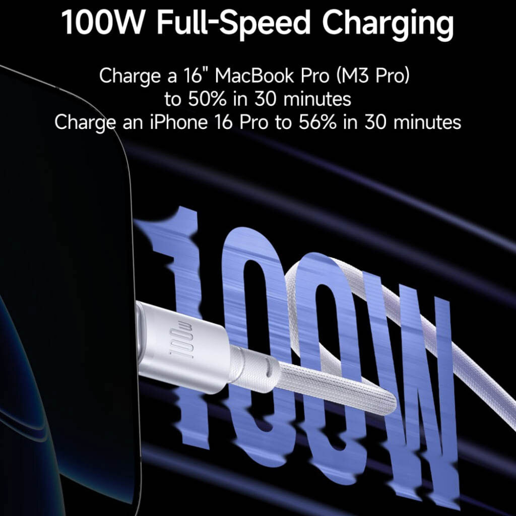 USB кабель Baseus E0426W00/E0426V01, Type-C, 1.0 м., Белый - № 4 USB кабель Baseus E0426W00/E0426V01, Type-C, 1.0 м., Белый - № 4