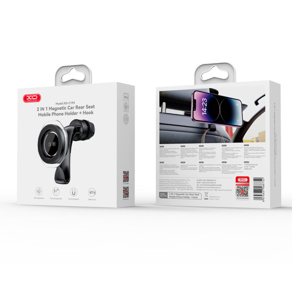 Держатель (Холдер) XO C195, Черный - № 6 Держатель (Холдер) XO C195, Черный - № 6