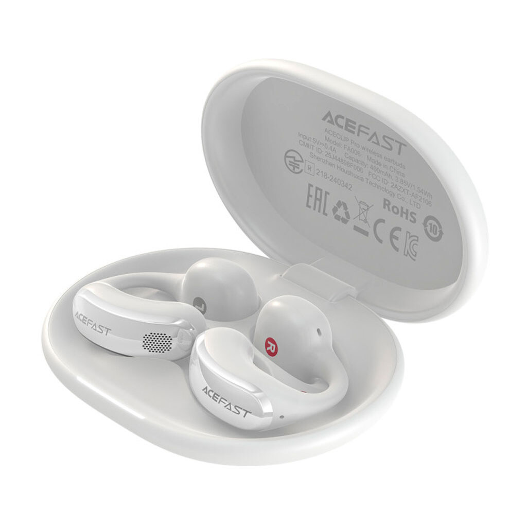 Bluetooth-гарнитура AceFast FA006 ACECLIP Pro, Стерео, Белый - № 1 Bluetooth-гарнитура AceFast FA006 ACECLIP Pro, Стерео, Белый - № 1
