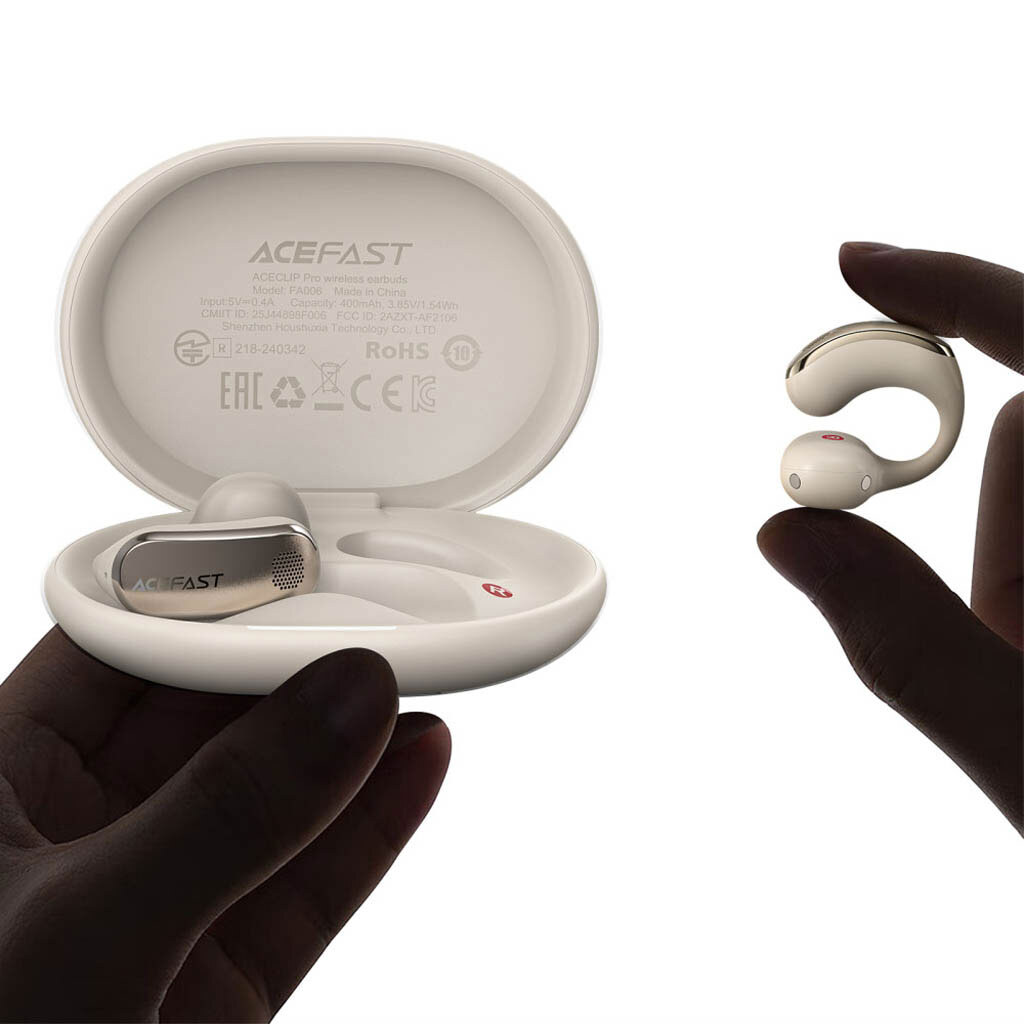 Bluetooth-гарнитура AceFast FA006 ACECLIP Pro, Стерео, Белый - № 5 Bluetooth-гарнитура AceFast FA006 ACECLIP Pro, Стерео, Белый - № 5