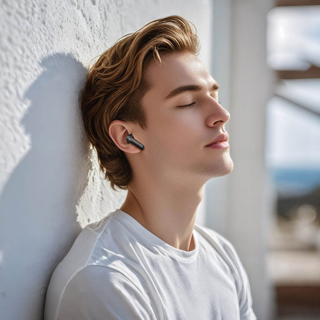 Bluetooth-гарнітура Hoco EQ28 Bird, Стерео, Чорний - № 3 Bluetooth-гарнітура Hoco EQ28 Bird, Стерео, Чорний - № 3