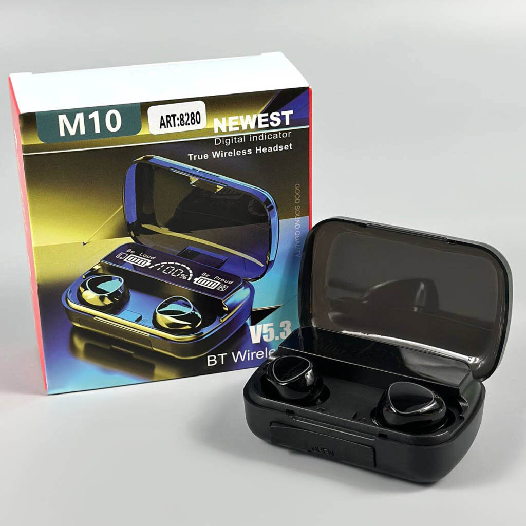 Bluetooth-гарнітура M10, Стерео, Чорний - № 5 Bluetooth-гарнітура M10, Стерео, Чорний - № 5