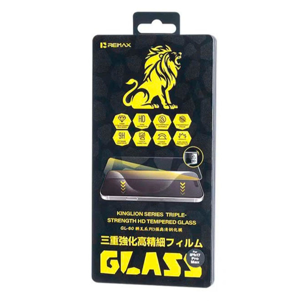 Защитное стекло Apple iPhone 15, Remax GL-60 Kinglion, Черный - № 1 Защитное стекло Apple iPhone 15, Remax GL-60 Kinglion, Черный - № 1