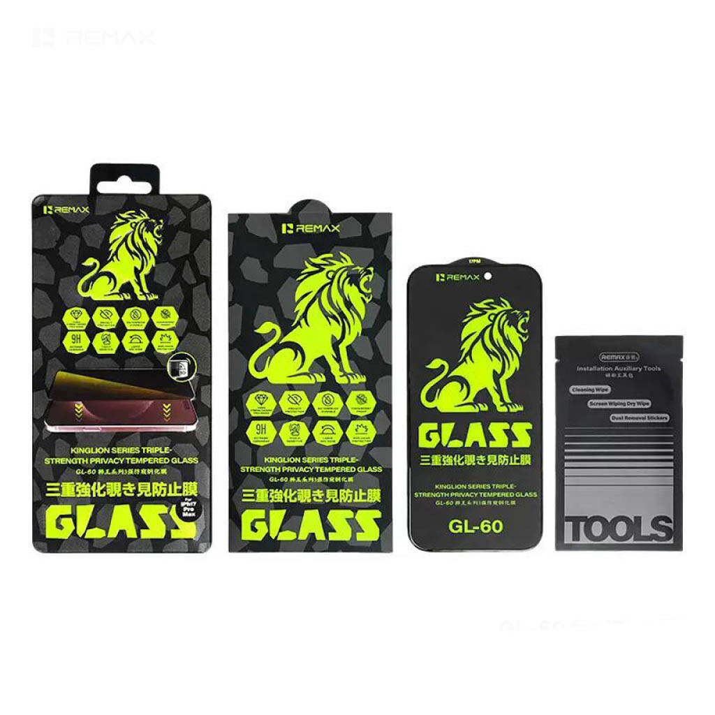 Защитное стекло Apple iPhone 16 Pro Max, Remax GL-60 Kinglion, Антишпион, Черный - № 4 Защитное стекло Apple iPhone 16 Pro Max, Remax GL-60 Kinglion, Антишпион, Черный - № 4