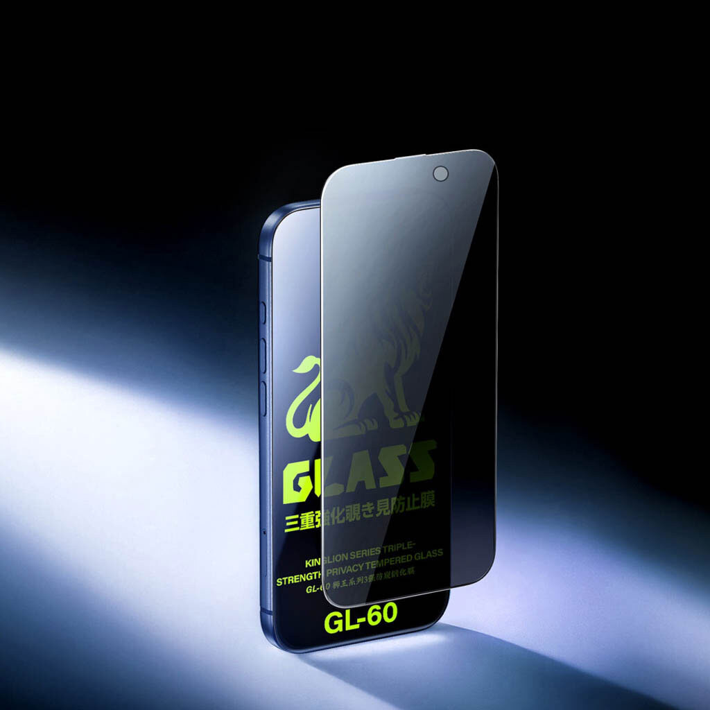 Защитное стекло Apple iPhone 16 Pro, Remax GL-60 Kinglion, Антишпион, Черный - № 5 Защитное стекло Apple iPhone 16 Pro, Remax GL-60 Kinglion, Антишпион, Черный - № 5