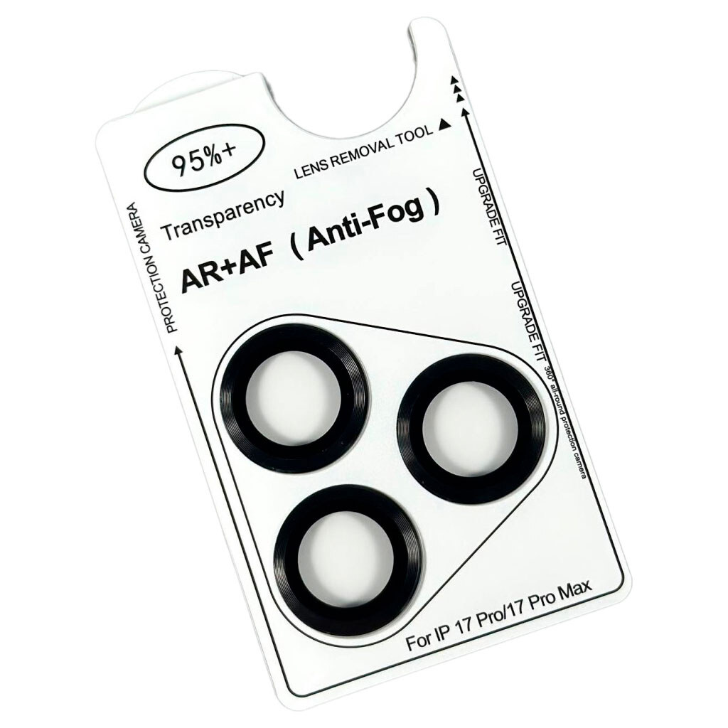 Защитное стекло камеры Apple iPhone 17 Pro / iPhone 17 Pro Max, Metal Classic, Черный - № 1 Защитное стекло камеры Apple iPhone 17 Pro / iPhone 17 Pro Max, Metal Classic, Черный - № 1