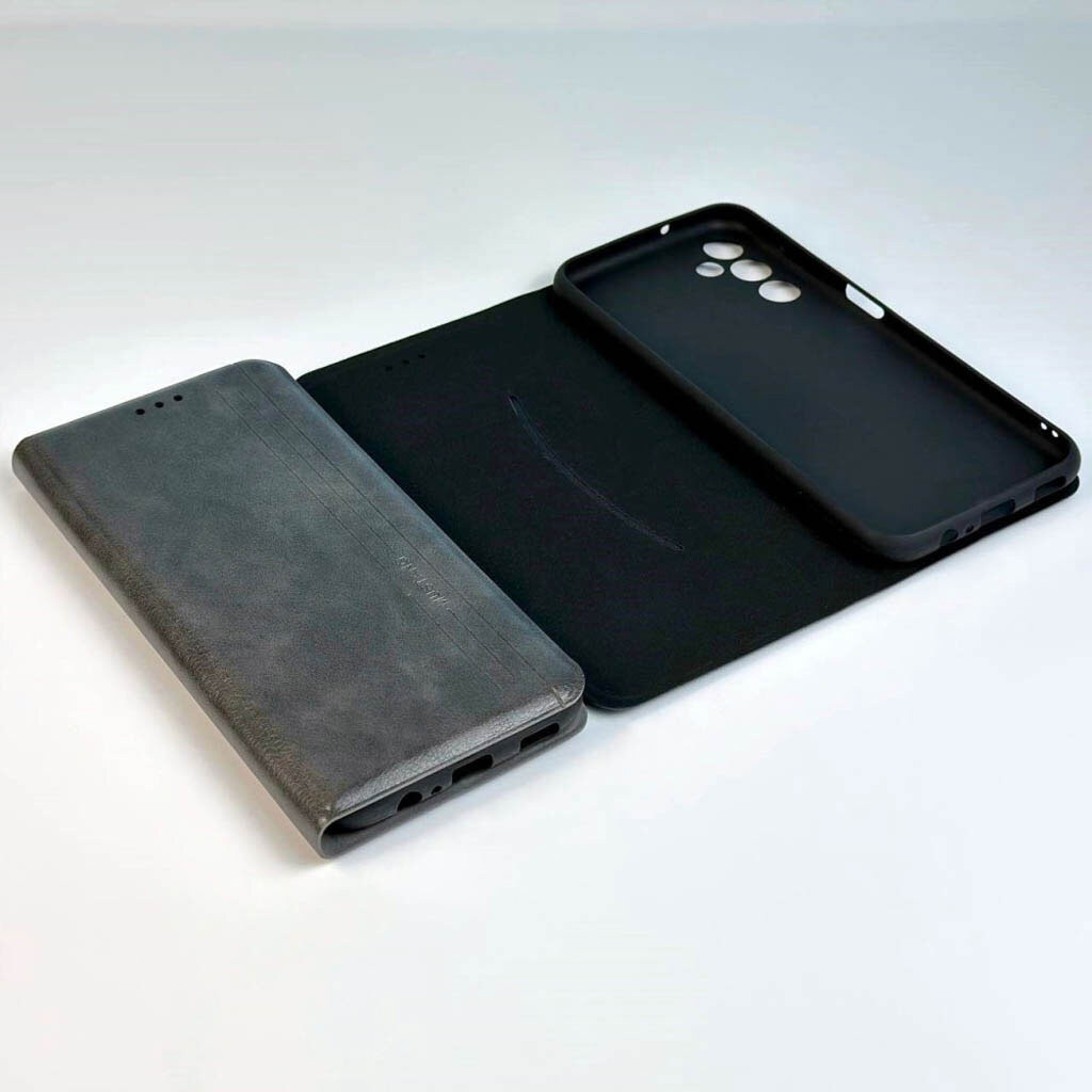 Чехол (книжка) Xiaomi 15T, Mustang Matte Black, Черный - № 6 Чехол (книжка) Xiaomi 15T, Mustang Matte Black, Черный - № 6