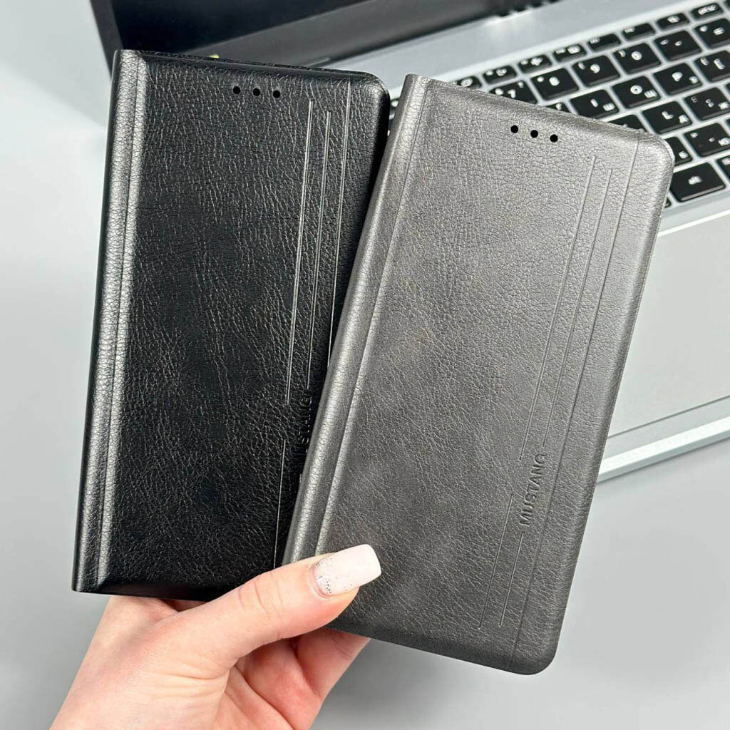 Чехол (книжка) Xiaomi 15T, Mustang Matte Black, Черный - № 7 Чехол (книжка) Xiaomi 15T, Mustang Matte Black, Черный - № 7