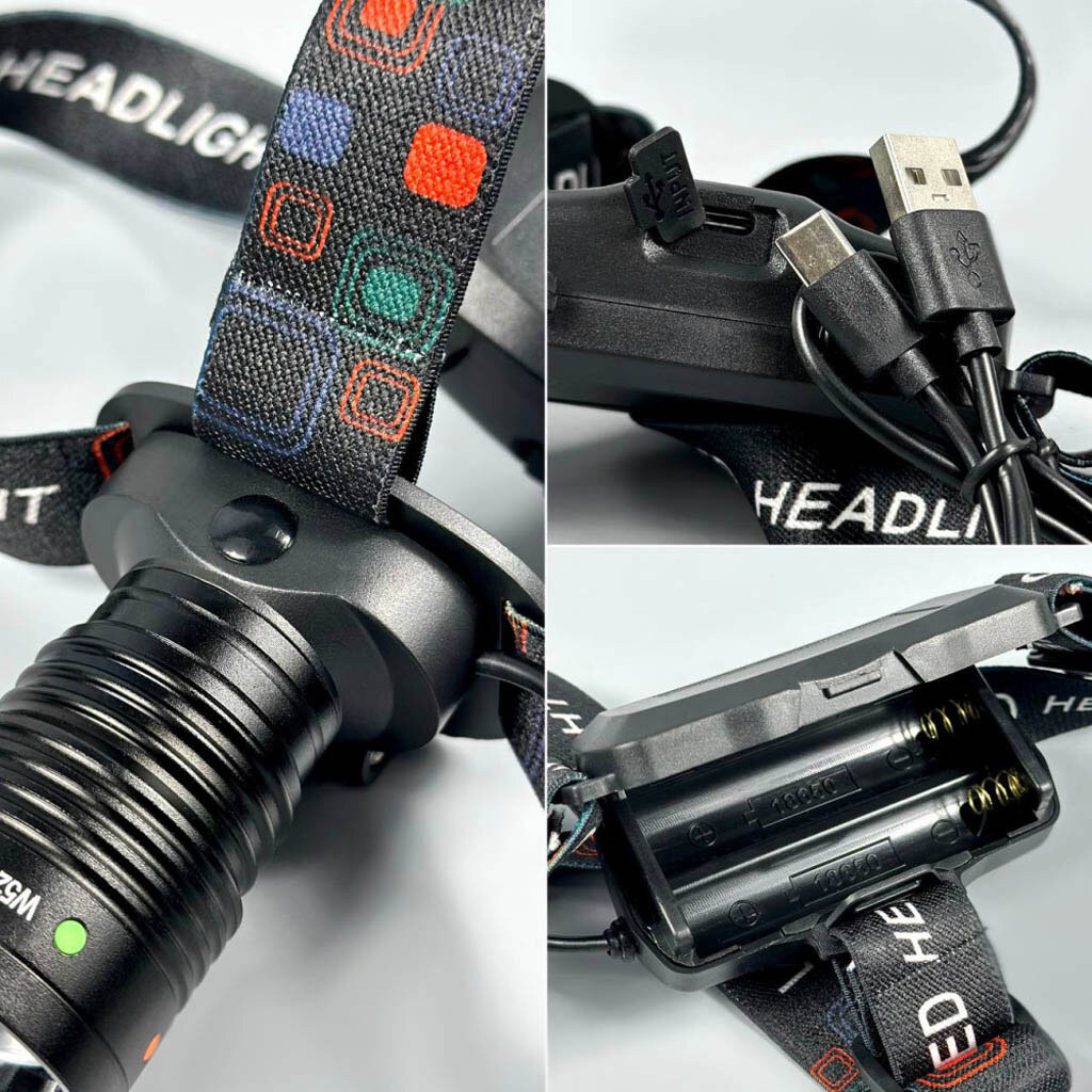 Налобний ліхтар W528, Чорний - № 2 Налобний ліхтар W528, Чорний - № 2