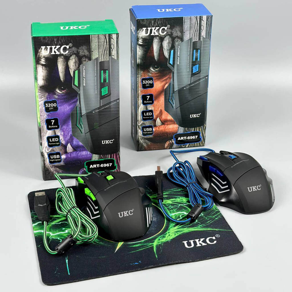 Мышь X7S 7D Gaming, Зеленый - № 7 Мышь X7S 7D Gaming, Зеленый - № 7