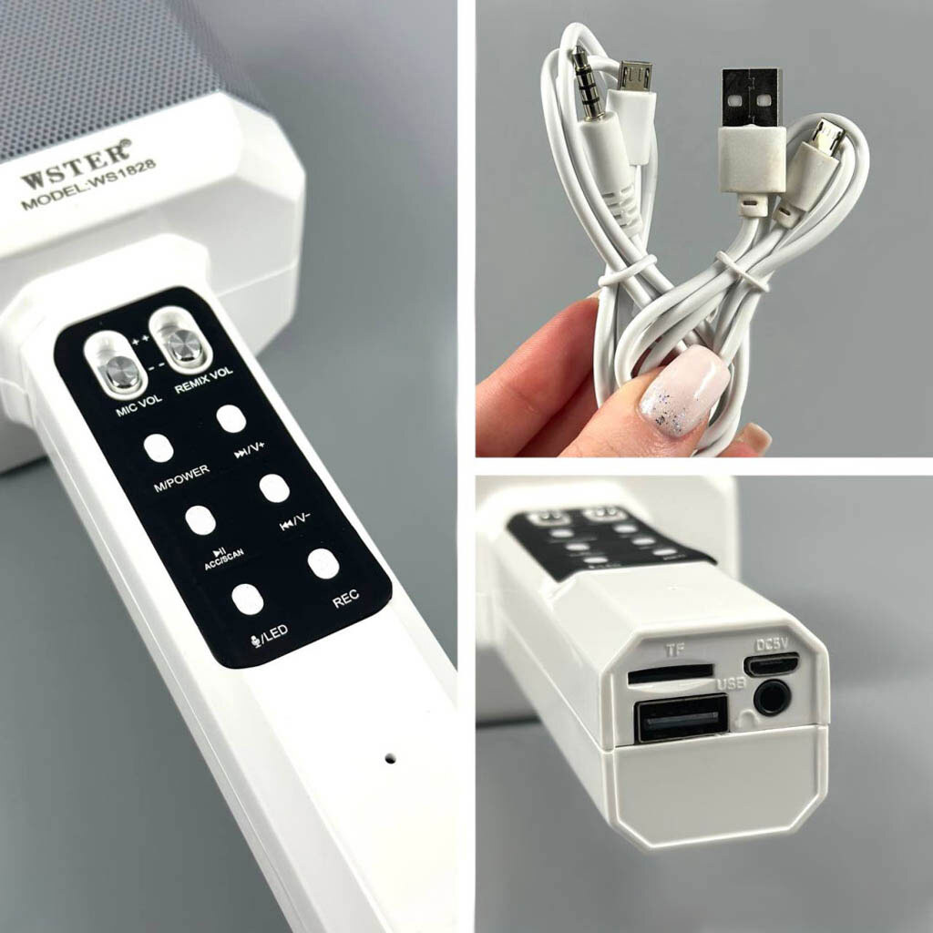 Мікрофон-колонка WS1828, Чорний - № 2 Мікрофон-колонка WS1828, Чорний - № 2