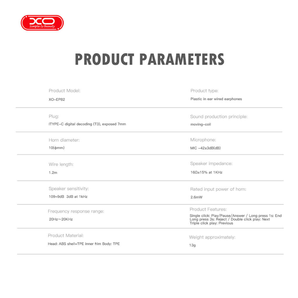 Наушники XO EP82, С микрофоном, Черный - № 5 Наушники XO EP82, С микрофоном, Черный - № 5