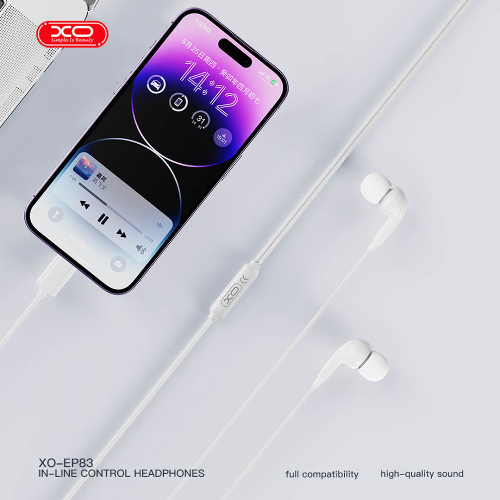 Наушники XO EP83, С микрофоном, Белый - № 4 Наушники XO EP83, С микрофоном, Белый - № 4