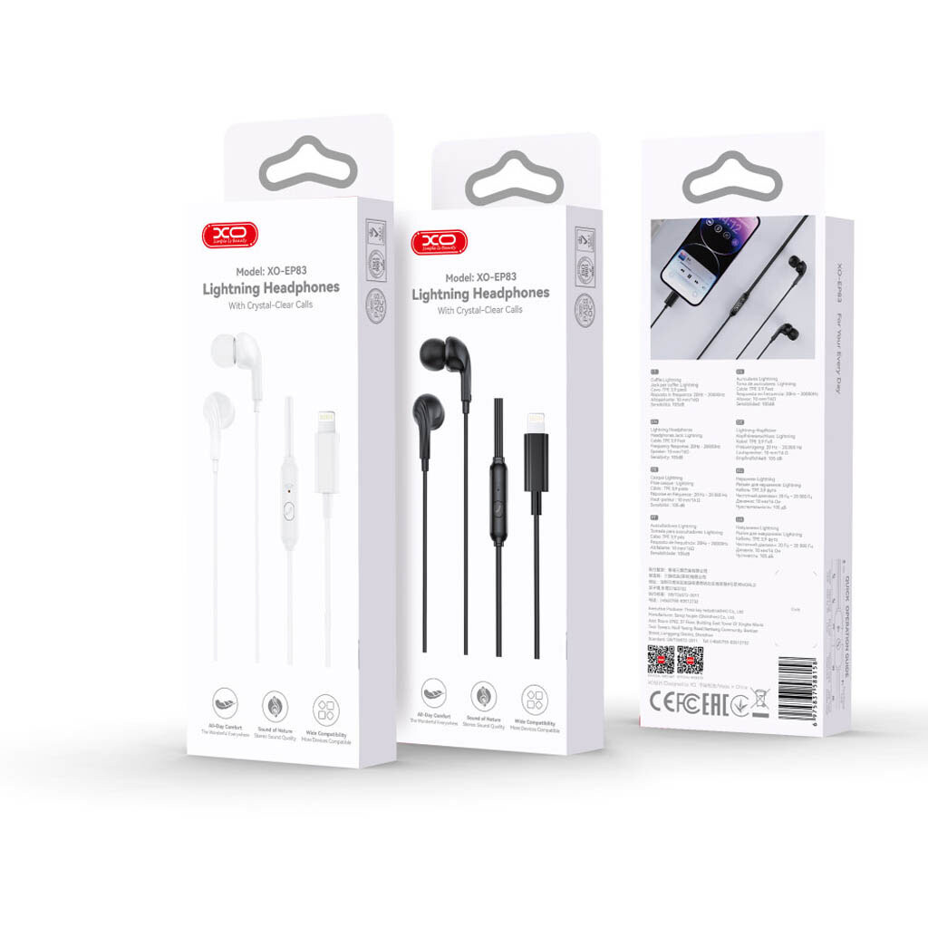 Наушники XO EP83, С микрофоном, Белый - № 6 Наушники XO EP83, С микрофоном, Белый - № 6