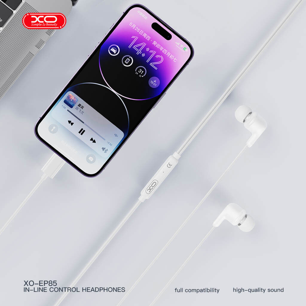 Наушники XO EP85, С микрофоном, Белый - № 4 Наушники XO EP85, С микрофоном, Белый - № 4