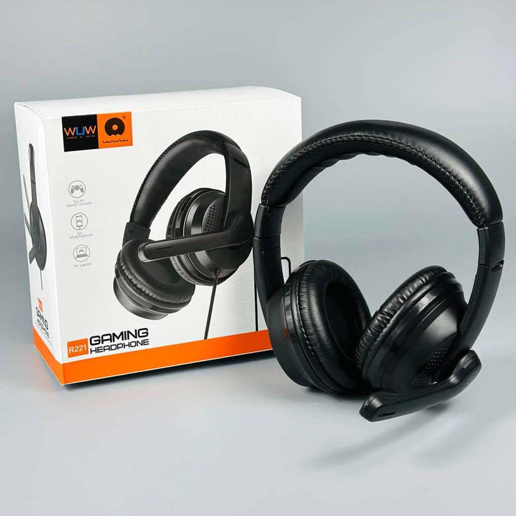 Наушники WUW R221, С микрофоном, Черный - № 6 Наушники WUW R221, С микрофоном, Черный - № 6