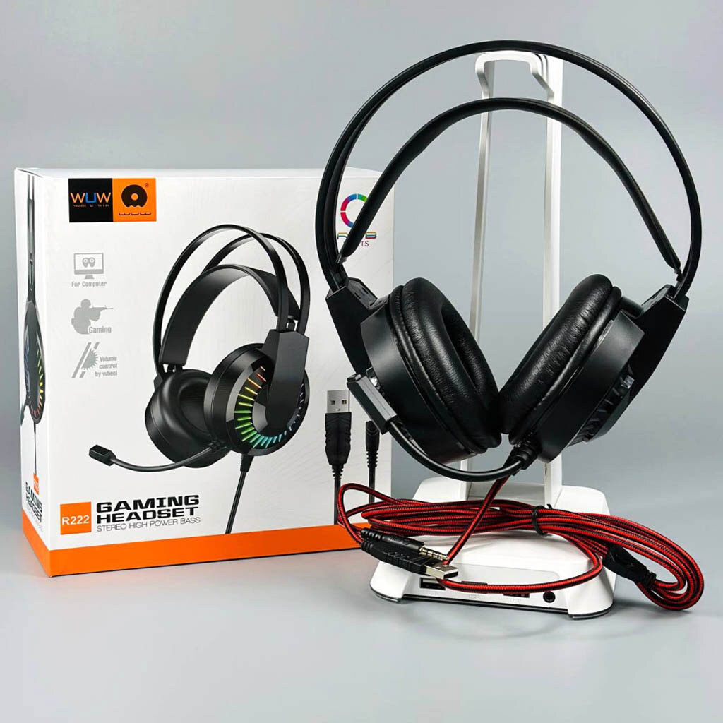 Наушники WUW R222, С микрофоном, Черный - № 7 Наушники WUW R222, С микрофоном, Черный - № 7