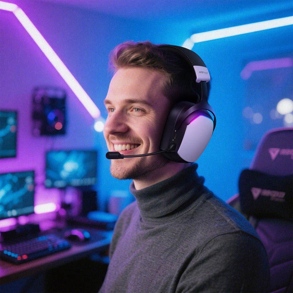 Bluetooth-гарнитура AceFast H11, Стерео, Белый - № 7 Bluetooth-гарнитура AceFast H11, Стерео, Белый - № 7