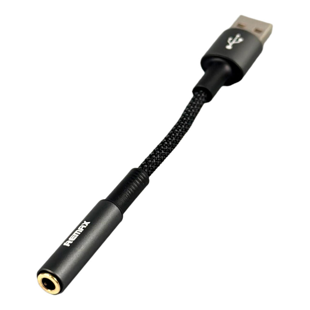 Адаптер Remax CB08 Velocity, USB, 3,5 мм., Чорний - № 1 Адаптер Remax CB08 Velocity, USB, 3,5 мм., Чорний - № 1