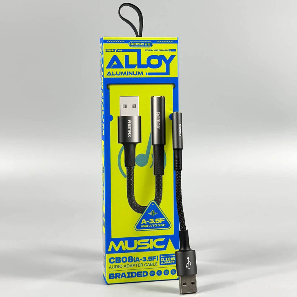 Адаптер Remax CB08 Velocity, USB, 3,5 мм., Чорний - № 3 Адаптер Remax CB08 Velocity, USB, 3,5 мм., Чорний - № 3