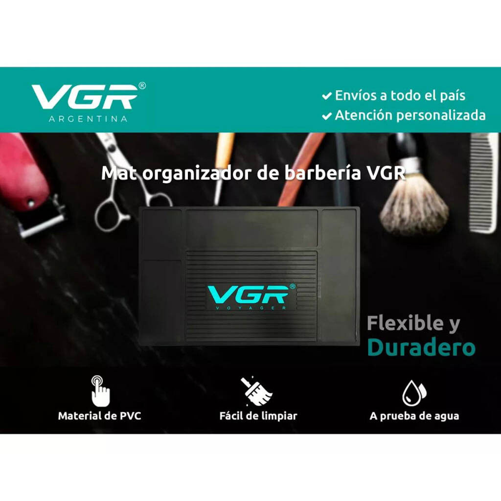 Парикмахерский коврик VGR G0045-1K1, Черный - № 4 Парикмахерский коврик VGR G0045-1K1, Черный - № 4