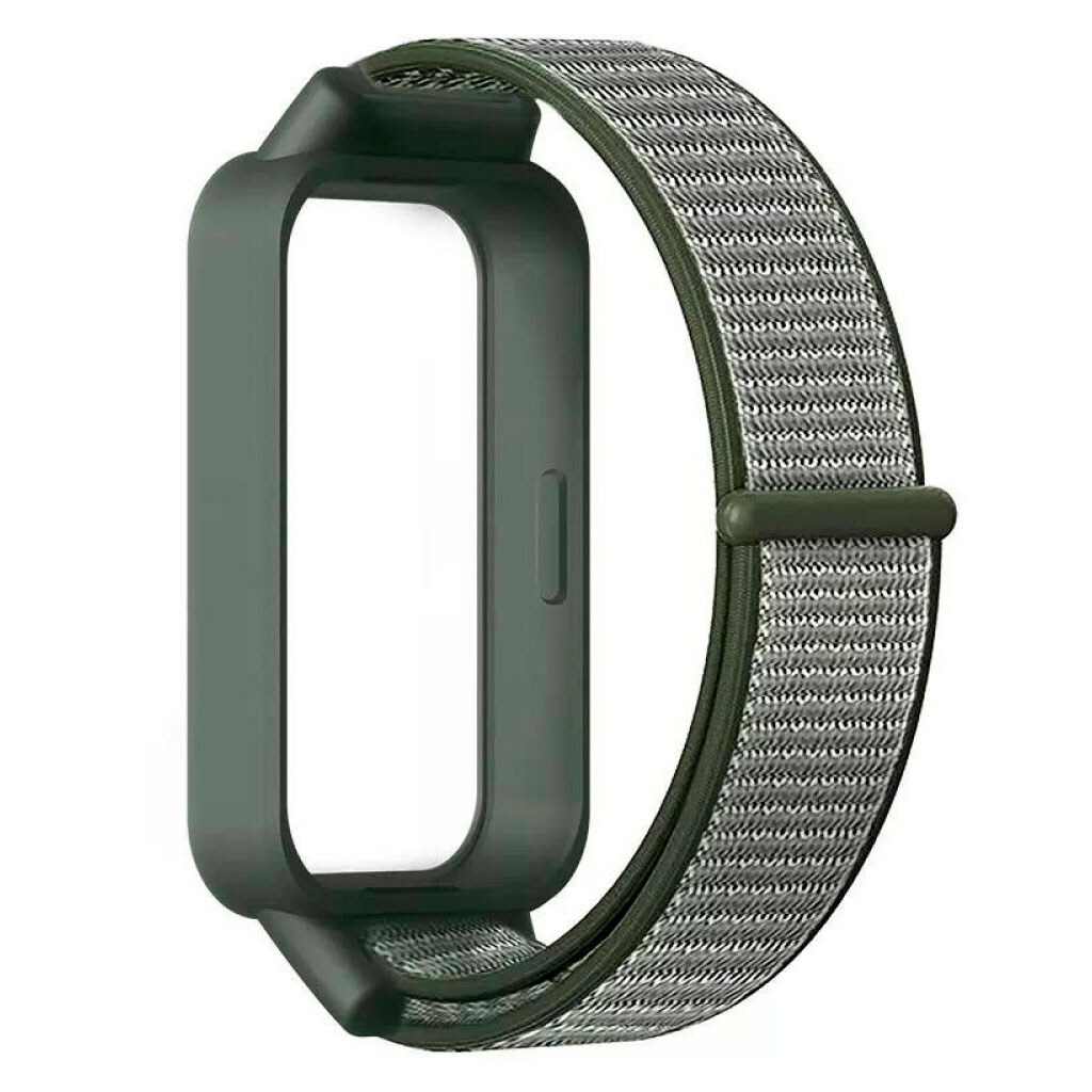 Ремешок Xiaomi Mi Band 9 Active, Nylon, Green-Grey, Зеленый - № 1 Ремешок Xiaomi Mi Band 9 Active, Nylon, Green-Grey, Зеленый - № 1