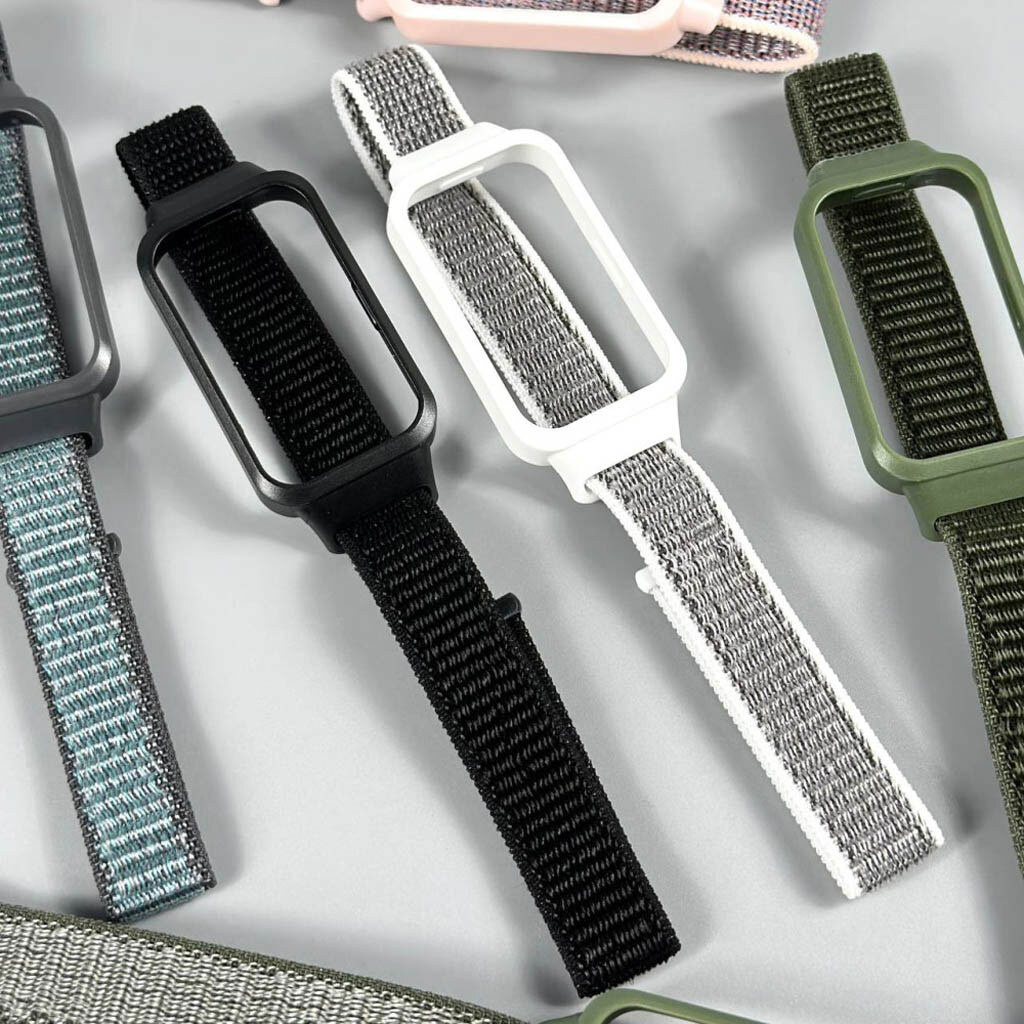 Ремешок Xiaomi Mi Band 9 Active, Nylon, Green-Grey, Зеленый - № 4 Ремешок Xiaomi Mi Band 9 Active, Nylon, Green-Grey, Зеленый - № 4