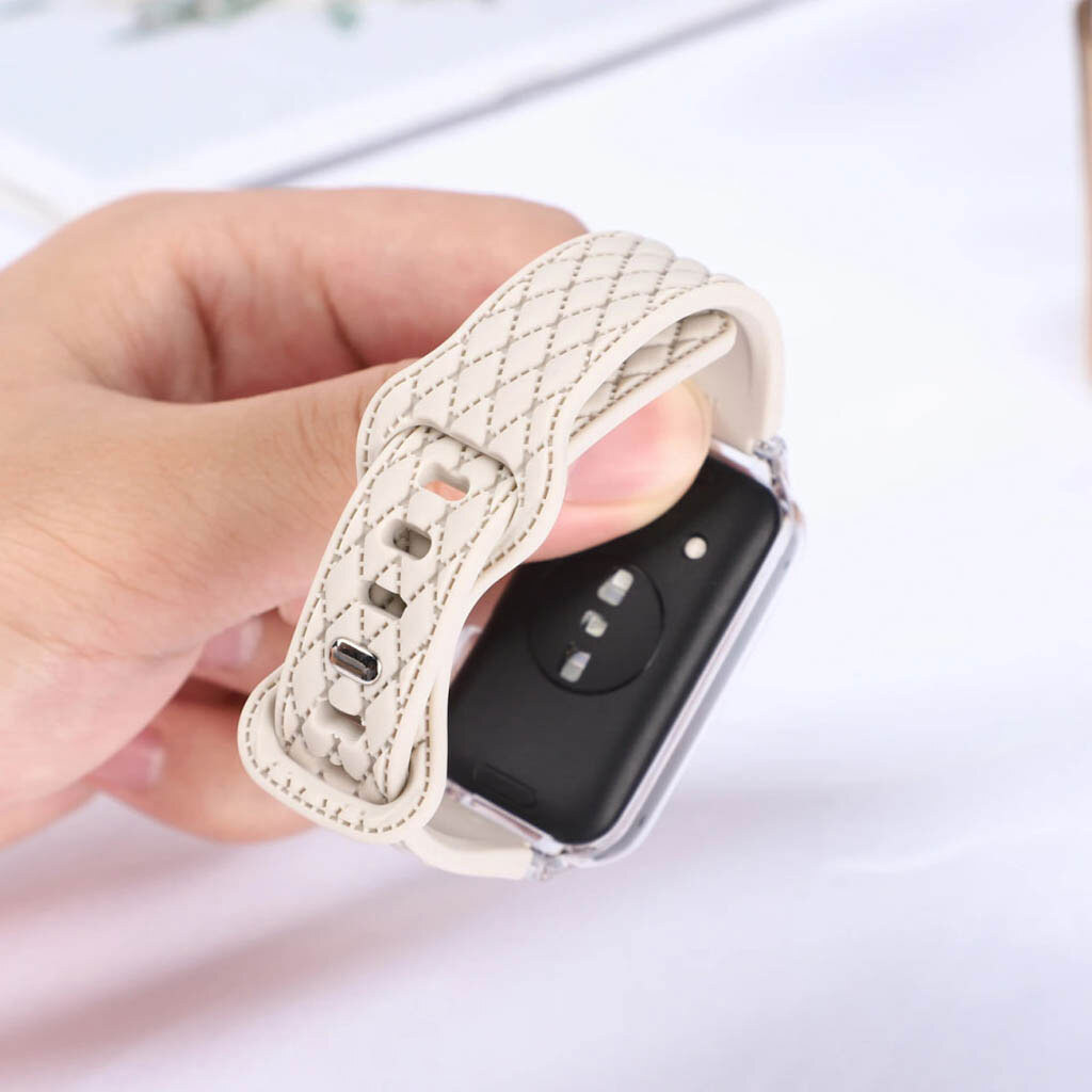 Ремінець Xiaomi Mi Band 9 Active, Rhombus Strap, Бежевий - № 4 Ремінець Xiaomi Mi Band 9 Active, Rhombus Strap, Бежевий - № 4