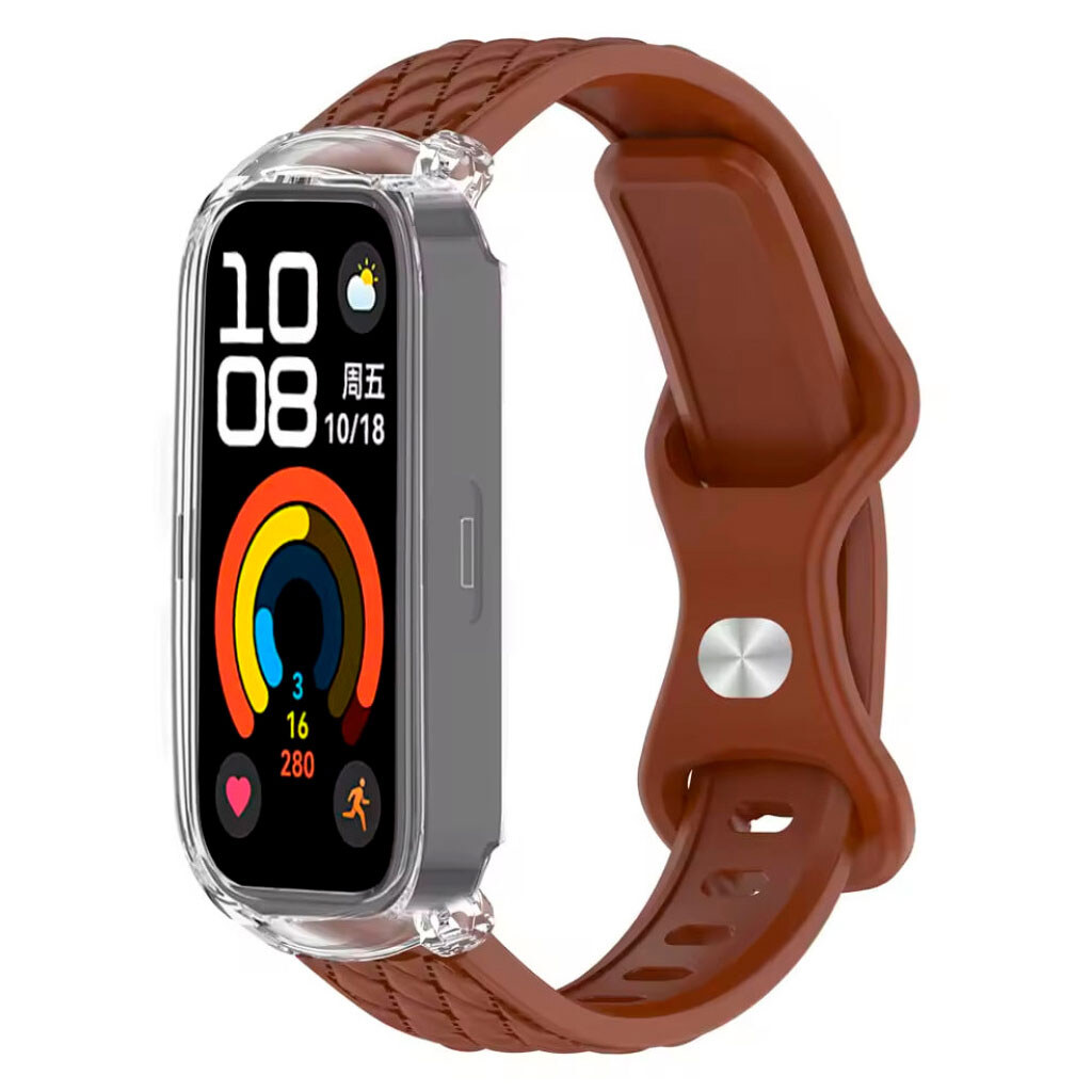 Ремешок Xiaomi Mi Band 9 Active, Rhombus Strap, Коричневый - № 1 Ремешок Xiaomi Mi Band 9 Active, Rhombus Strap, Коричневый - № 1