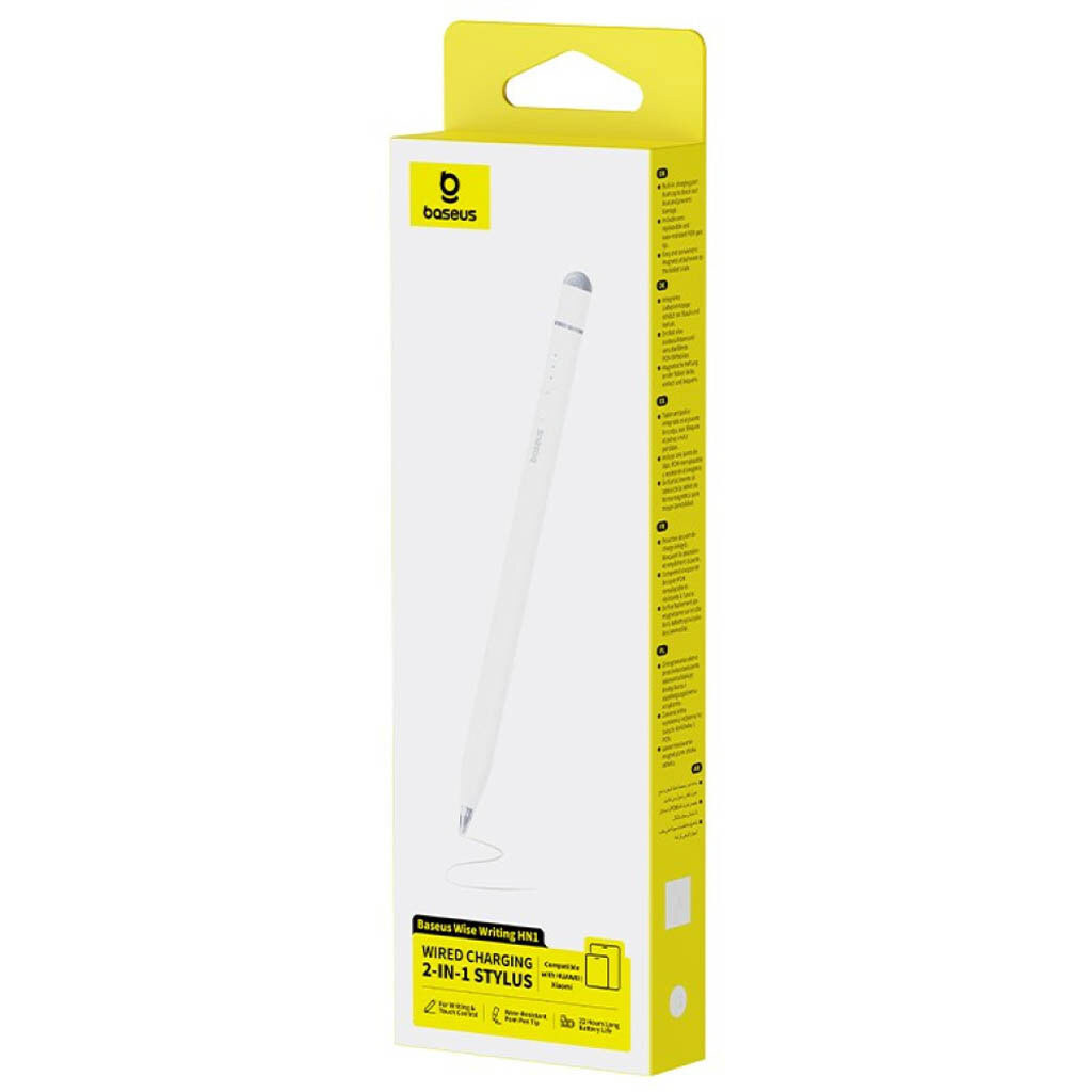 Стілус Baseus B0004F01 Wise Writing HN1, Білий - № 9 Стілус Baseus B0004F01 Wise Writing HN1, Білий - № 9