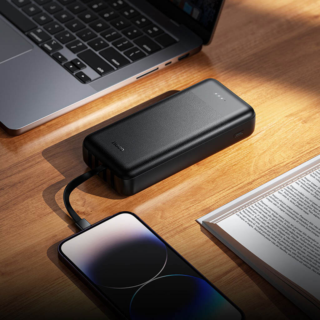 Портативна батарея (Power Bank) Hoco J163A Wonderful, 20000 mAh, Чорний - № 4 Портативна батарея (Power Bank) Hoco J163A Wonderful, 20000 mAh, Чорний - № 4