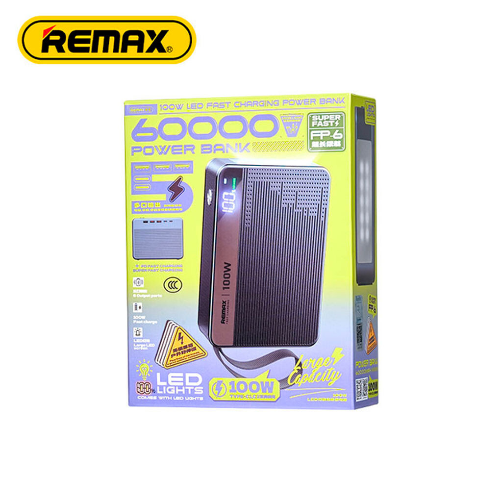 Портативная батарея (Power Bank) Remax FP-6, 60000 mAh, Серый - № 5 Портативная батарея (Power Bank) Remax FP-6, 60000 mAh, Серый - № 5