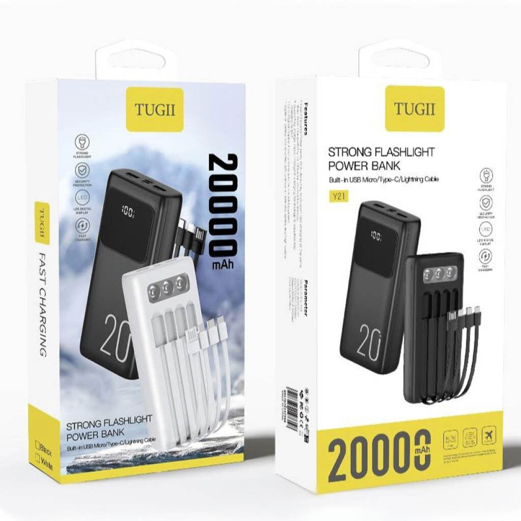 Портативная батарея (Power Bank) WUW Y21 TUGI, 20000 mAh, Черный - № 7 Портативная батарея (Power Bank) WUW Y21 TUGI, 20000 mAh, Черный - № 7