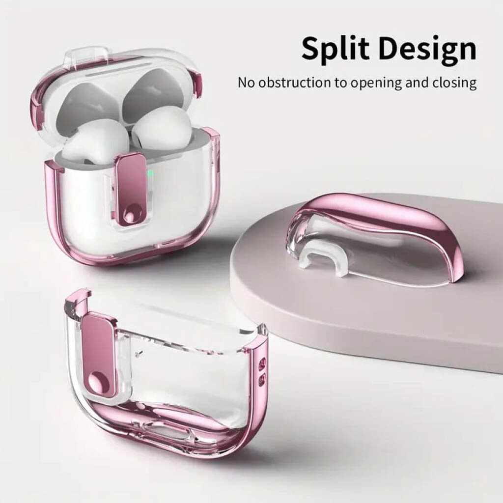Чехол (накладка) Apple AirPods 4, Deexe Crystal Color, Золотой - № 8 Чехол (накладка) Apple AirPods 4, Deexe Crystal Color, Золотой - № 8