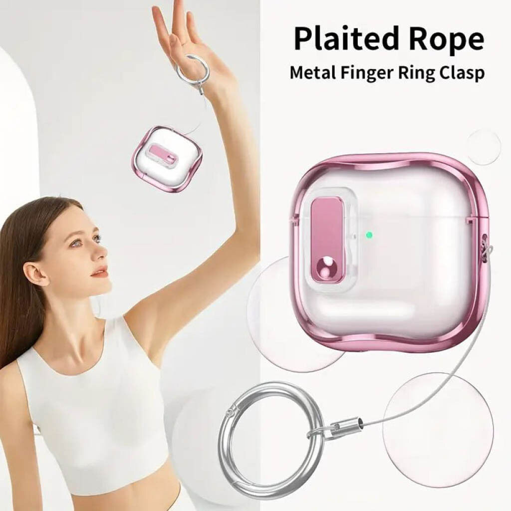 Чехол (накладка) Apple AirPods 4, Deexe Crystal Color, Фиолетовый - № 6 Чехол (накладка) Apple AirPods 4, Deexe Crystal Color, Фиолетовый - № 6