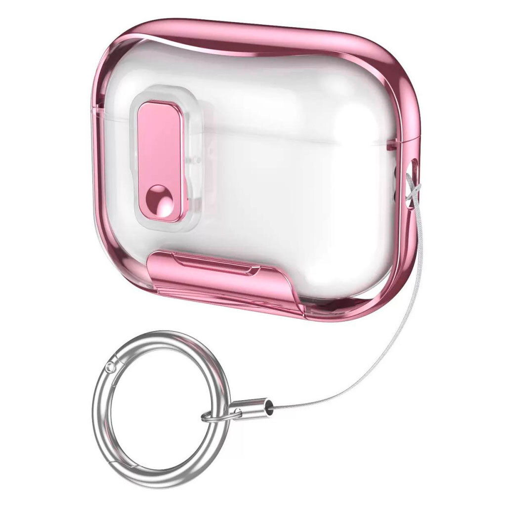 Чехол (накладка) Apple AirPods Pro 2, Deexe Crystal Color, Розовый - № 1 Чехол (накладка) Apple AirPods Pro 2, Deexe Crystal Color, Розовый - № 1