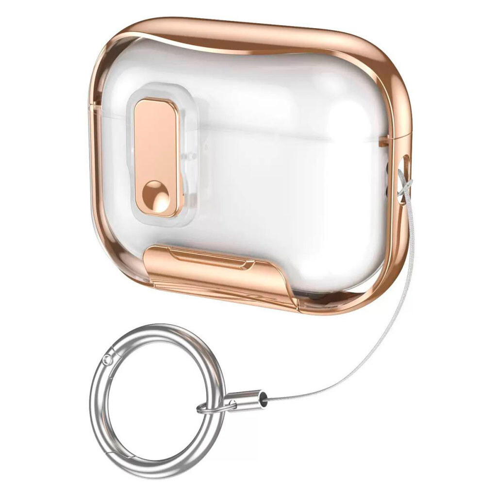 Чехол (накладка) Apple AirPods Pro 3, Deexe Crystal Color, Золотой - № 1 Чехол (накладка) Apple AirPods Pro 3, Deexe Crystal Color, Золотой - № 1