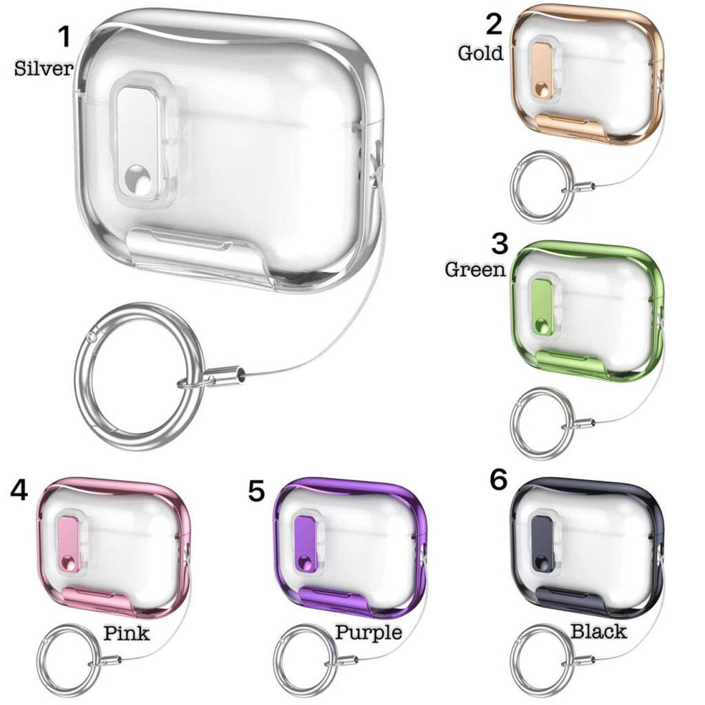 Чехол (накладка) Apple AirPods Pro 3, Deexe Crystal Color, Черный - № 9 Чехол (накладка) Apple AirPods Pro 3, Deexe Crystal Color, Черный - № 9