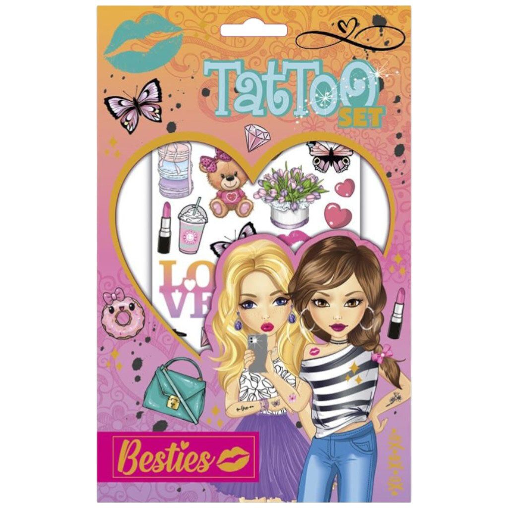 Набор наклейок на тело "Fashion", 2 листа., Besties - № 1 Набор наклейок на тело "Fashion", 2 листа., Besties - № 1