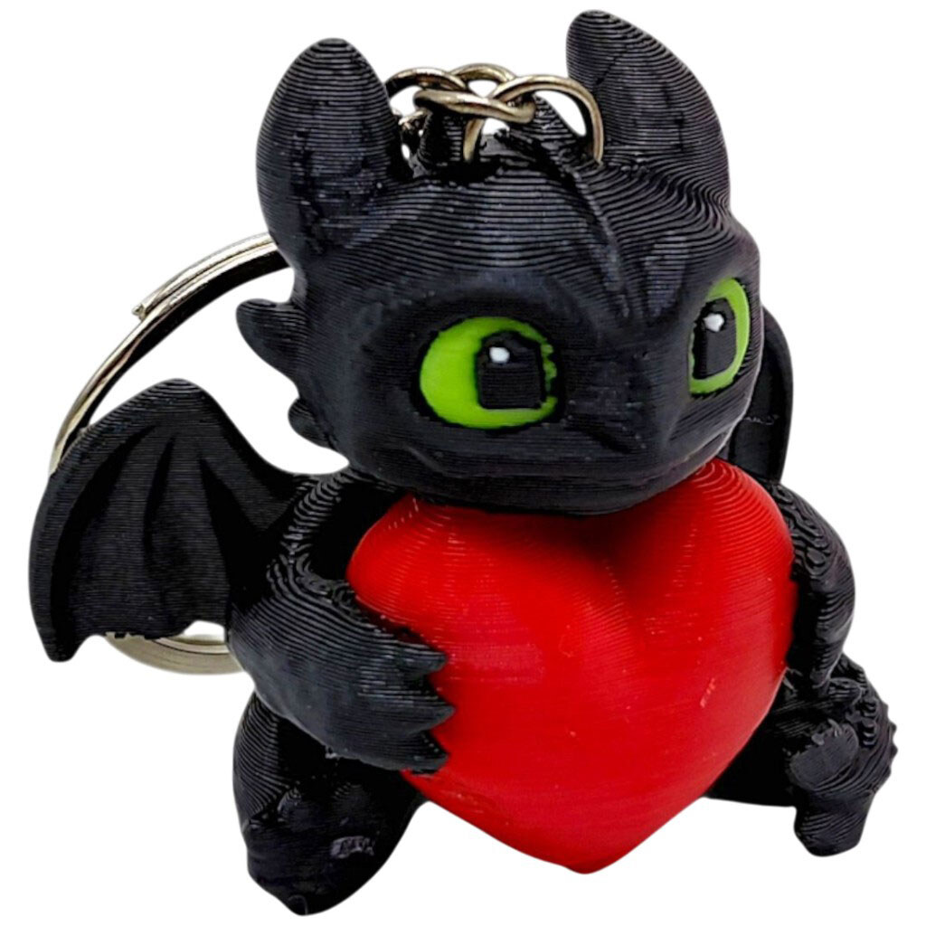 Брелок "Беззубик с сердечком", 3d печать, Mic - № 1 Брелок "Беззубик с сердечком", 3d печать, Mic - № 1