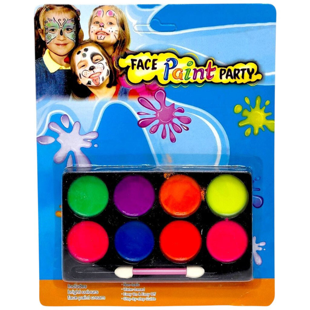 Грим для обличчя, 8 кольорів + аплікатор, Mic - № 1 Грим для обличчя, 8 кольорів + аплікатор, Mic - № 1